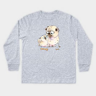 Best Buds pugs Kids Long Sleeve T-Shirt